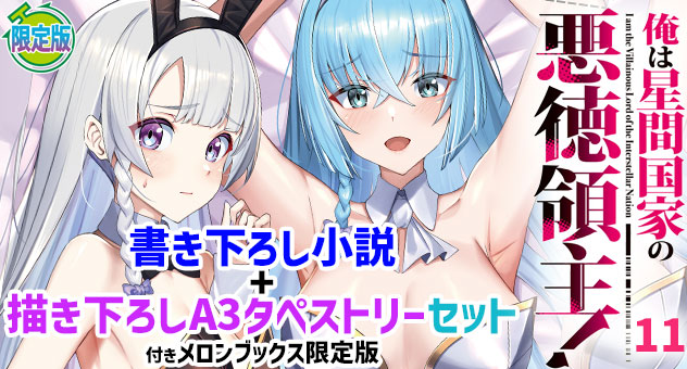 俺は星間国家の悪徳領主! 11『書き下ろし小説+描き下ろしA3タペストリーセット付きメロンブックス限定版』