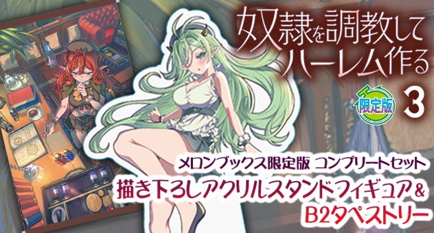 奴隷を調教してハーレム作る 3『メロンブックス限定版コンプリートセット』