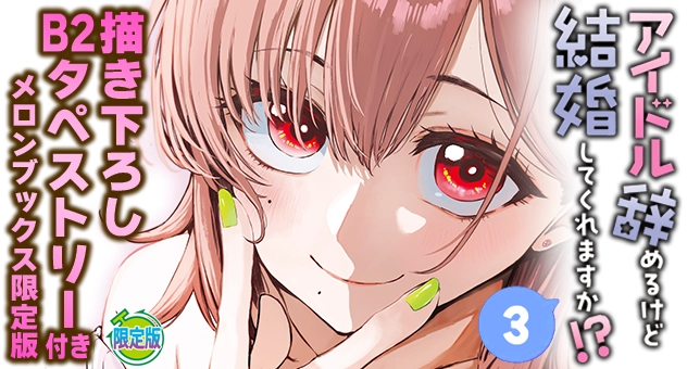アイドル辞めるけど結婚してくれますか!? 3『描き下ろしB2タペストリー付きメロンブックス限定版』
